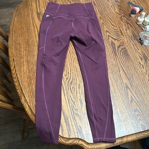XS purple compression workout leggings